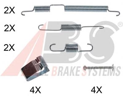 Juego de reparación, frenos traseros 0017Q ABS