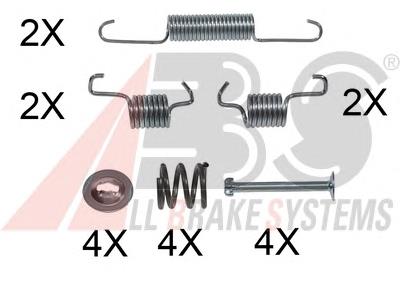 0011Q ABS kit de montaje, zapatas de freno traseras