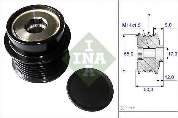 Polea de alternador INA 535019810