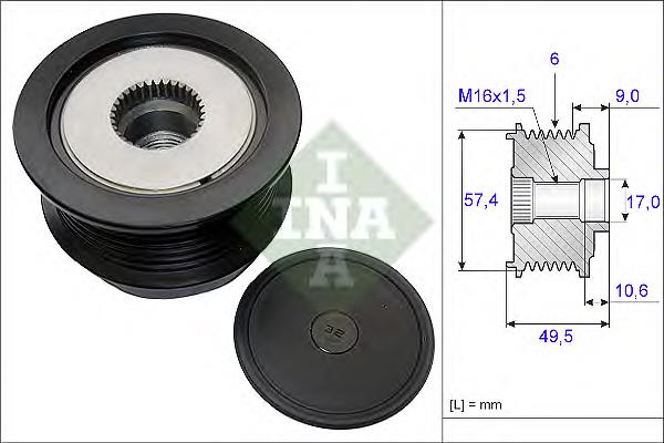 Comprar 535018910 INA Rueda libre del alternador
