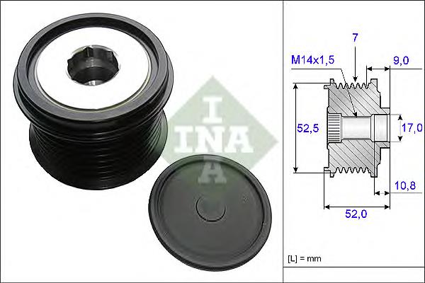 Polea de alternador INA 535020910