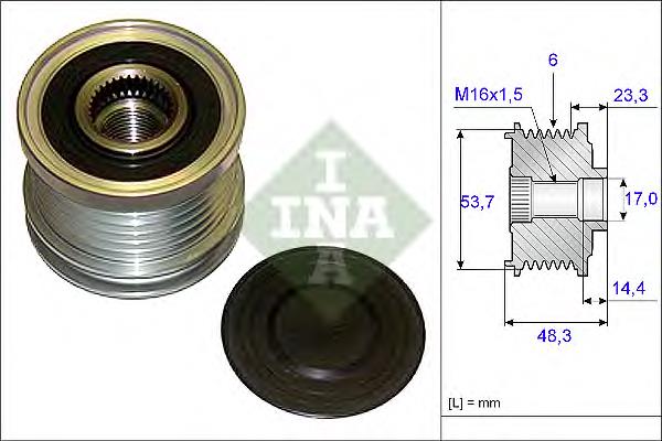 535020410 INA Rueda libre alternador 