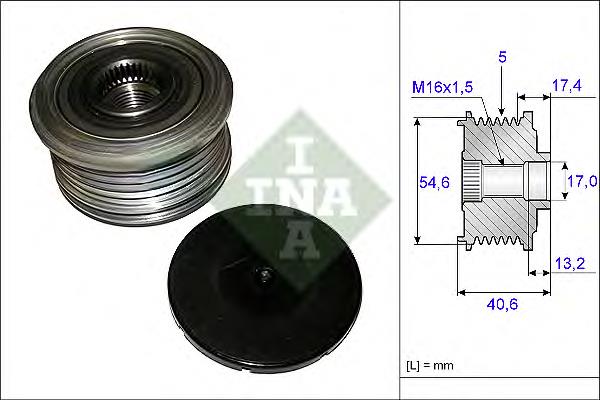 Polea de alternador INA 535010910