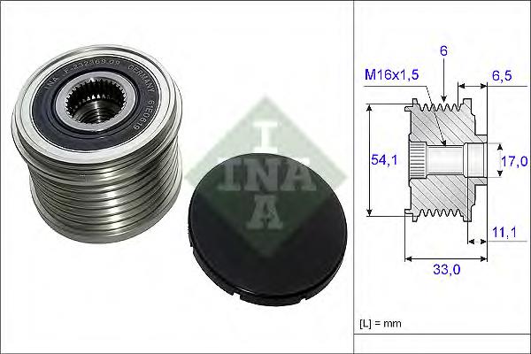 535017910 INA Rueda libre alternador 