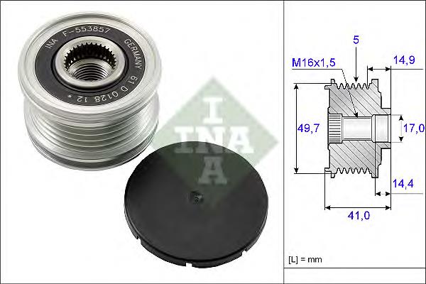 Polea alternador 535010110 INA