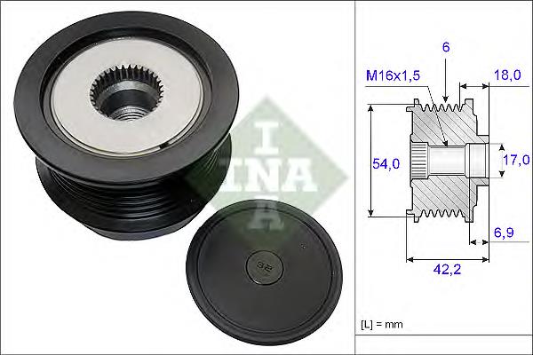Comprar 535018810 INA Rueda libre del alternador