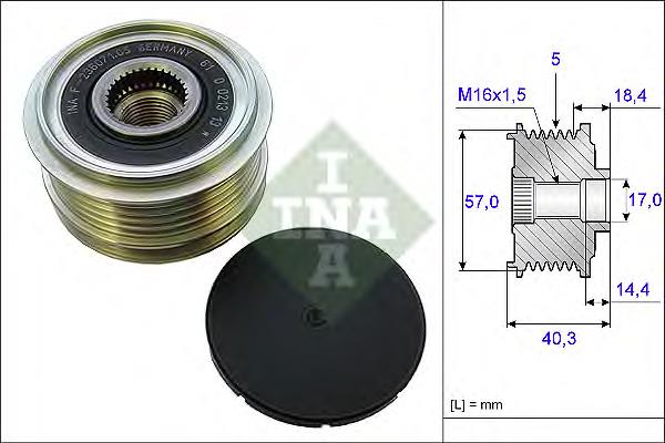 Polea alternador 535018710 INA