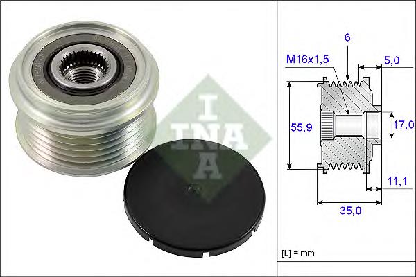 Polea alternador 535022210 INA