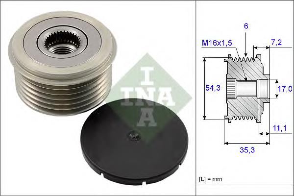 535003910 INA Rueda libre alternador 