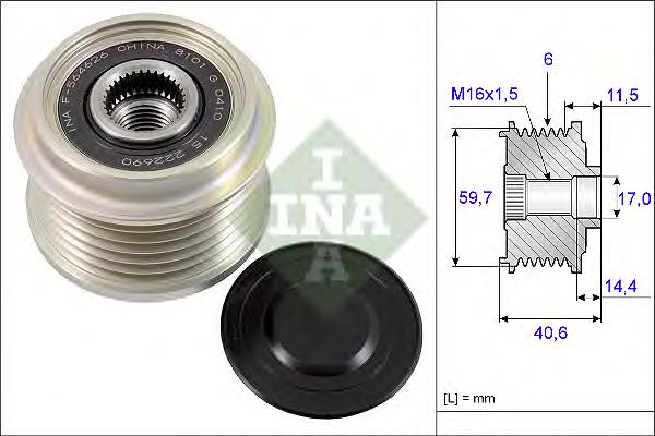 Comprar 535022710 INA Rueda libre del alternador