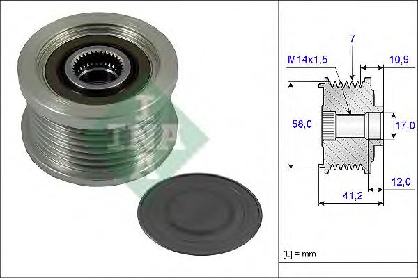 535023210 INA Rueda libre alternador 
