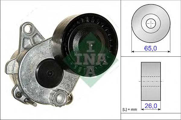 Tensor de la correa trapecial poli v INA 534033610