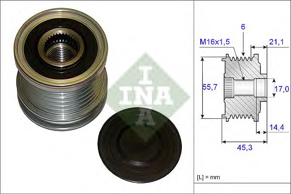 Polea alternador 535003610 INA