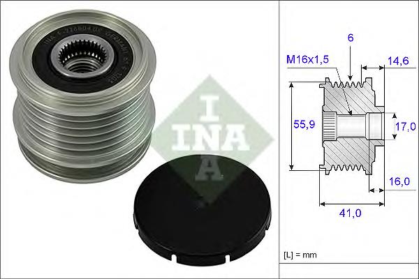 Polea alternador 535001010 INA
