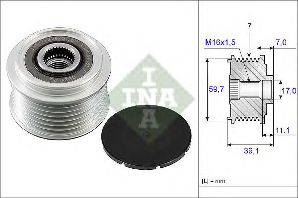 Polea alternador 535005310 INA