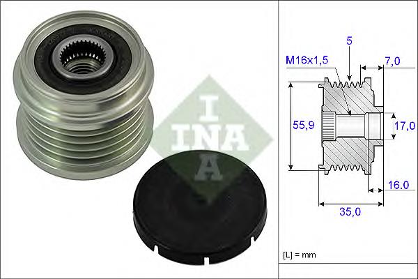 Polea alternador 535000710 INA