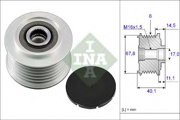 535005210 INA Rueda libre alternador 
