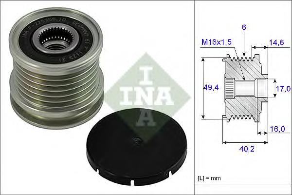 Comprar 535000110 INA Rueda libre del alternador