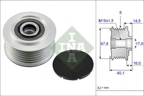 Polea alternador 535004710 INA