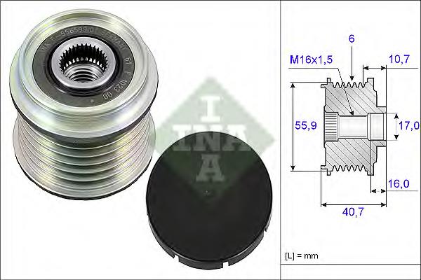 Polea alternador 535002810 INA