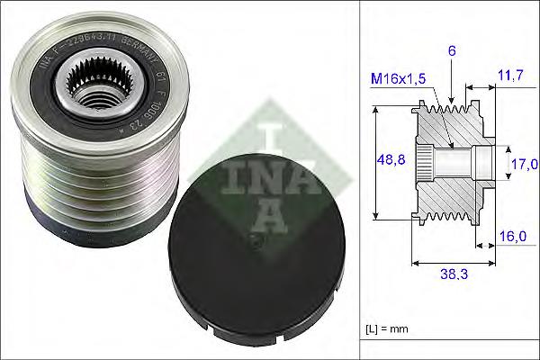 Polea alternador 535003010 INA