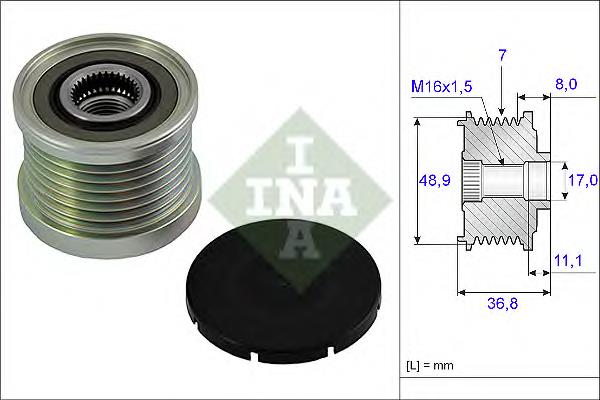 Polea de alternador INA 535008110