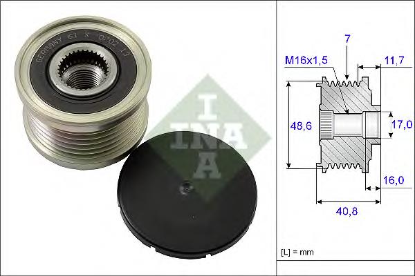 Polea de alternador INA 535008010