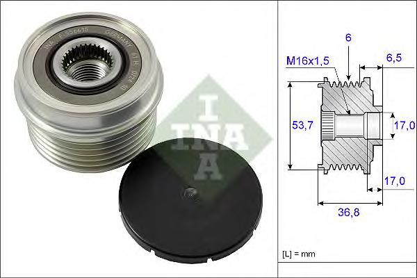 Polea alternador 535007410 INA