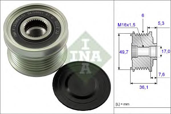 Polea rueda libre INA 535013410 precio, desde 45,69 EUR