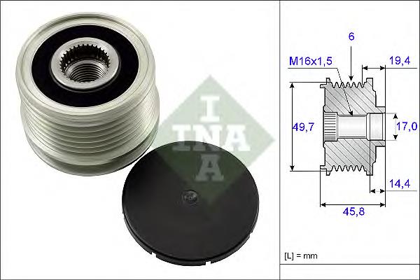 Comprar 535016810 INA Rueda libre del alternador