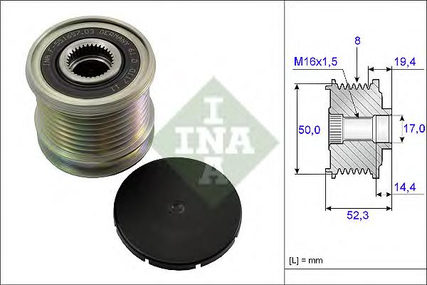 Polea alternador 535011110 INA
