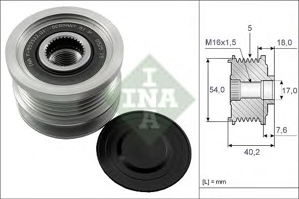 Polea rueda libre INA 535014310 precio, desde 114,75 EUR