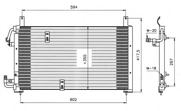 35197 NRF condensador aire acondicionado