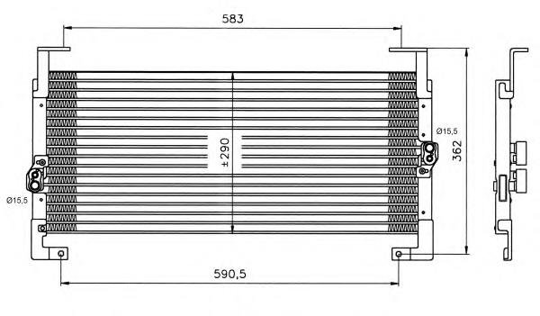 Radiador de aire acondicionado 35198 NRF