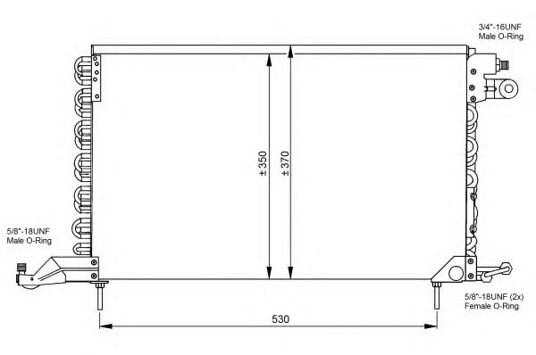 Condensador aire acondicionado 35027 NRF