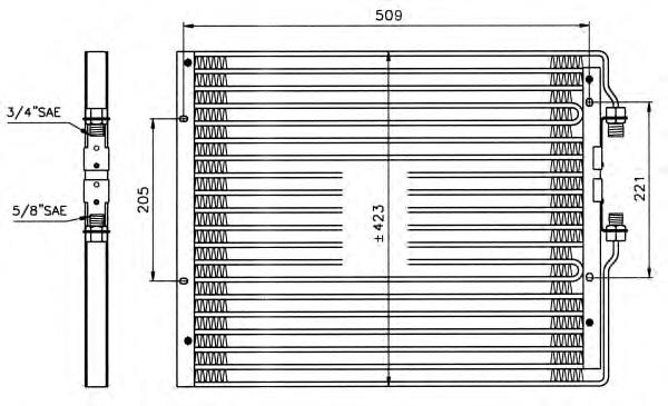 Condensador aire acondicionado 35059 NRF