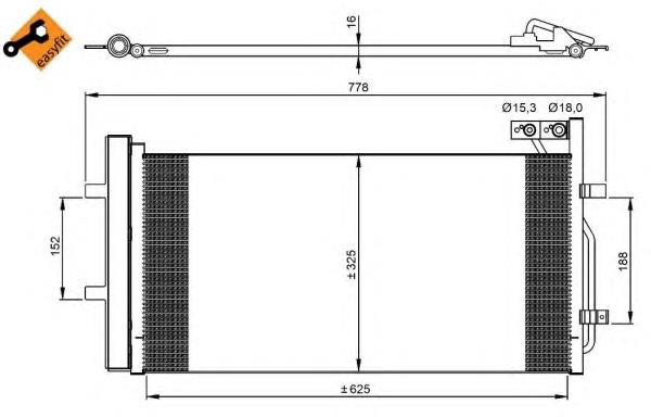 350029 NRF Radiador de aire acondicionado