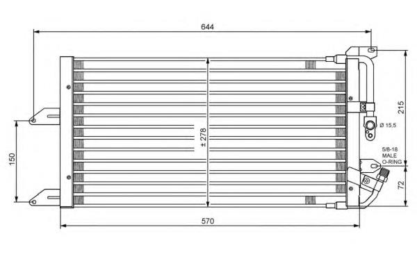 Condensador aire acondicionado BC130 Magneti Marelli