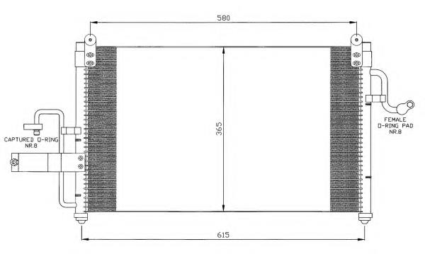 35354 NRF condensador aire acondicionado