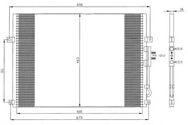 Condensador aire acondicionado 35275 NRF