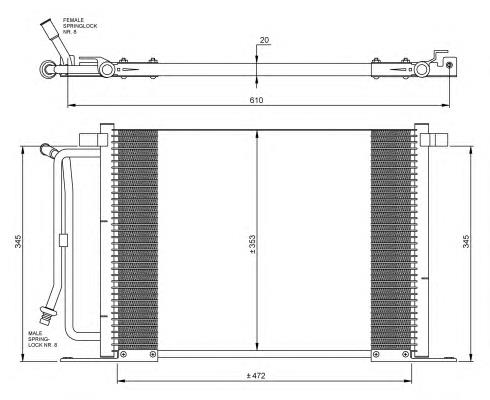 35250 NRF condensador aire acondicionado