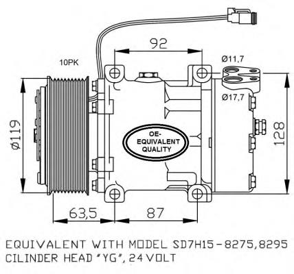 32705 NRF Compresor climatizador