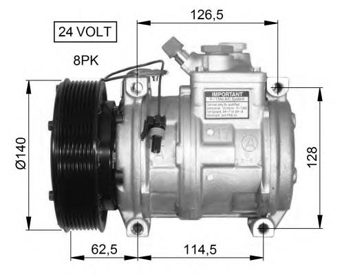 Compresor de aire acondicionado 32662 NRF