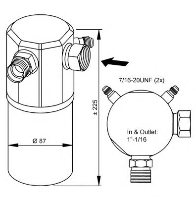 Receptor-secador del aire acondicionado 33175 NRF