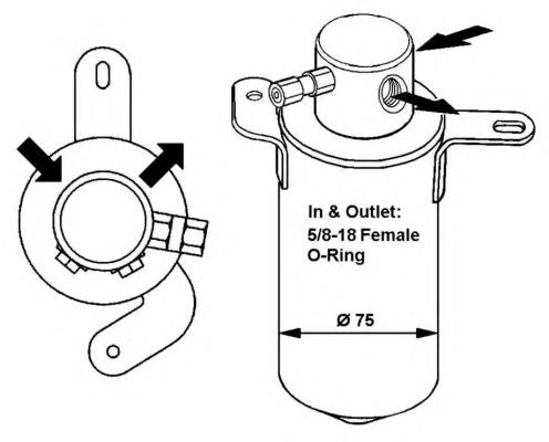 Receptor-secador del aire acondicionado 33166 NRF