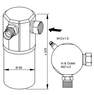 Receptor-secador del aire acondicionado 33065 NRF