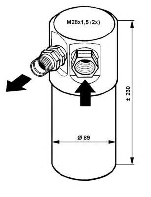 Receptor-secador del aire acondicionado 33082 NRF