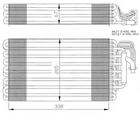 Evaporador, aire acondicionado 36054 NRF