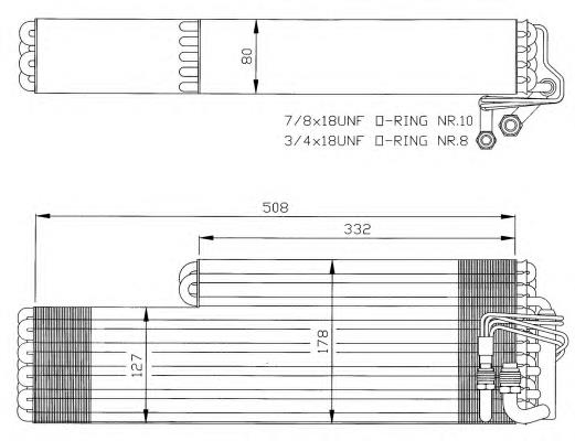 Evaporador, aire acondicionado 36031 NRF