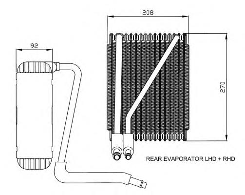 Evaporador, aire acondicionado 36044 NRF